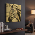 'Stained Glass Zebra' By Rich Monet Gold Metal Wall Art