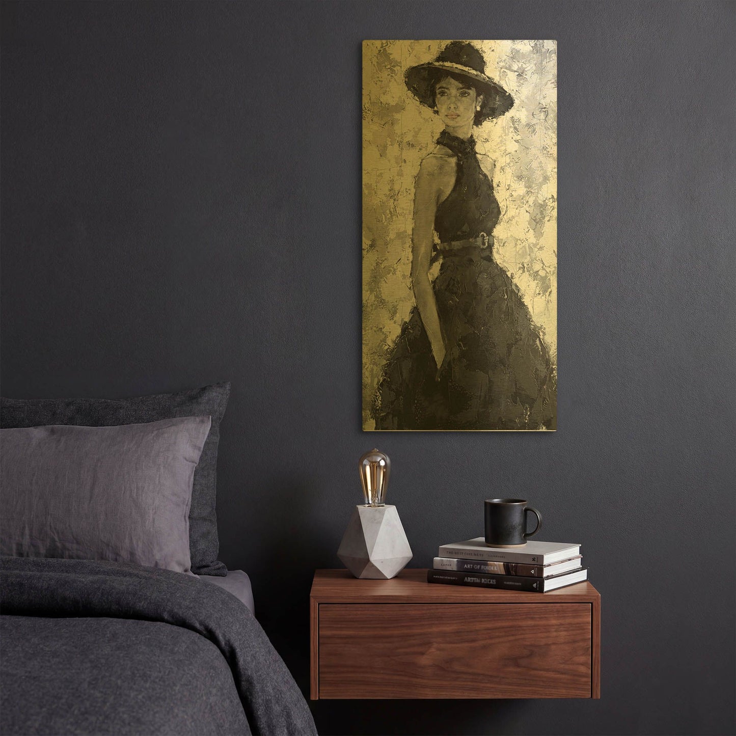 'Poised' By Alexander Gunin Gold Metal Wall Art