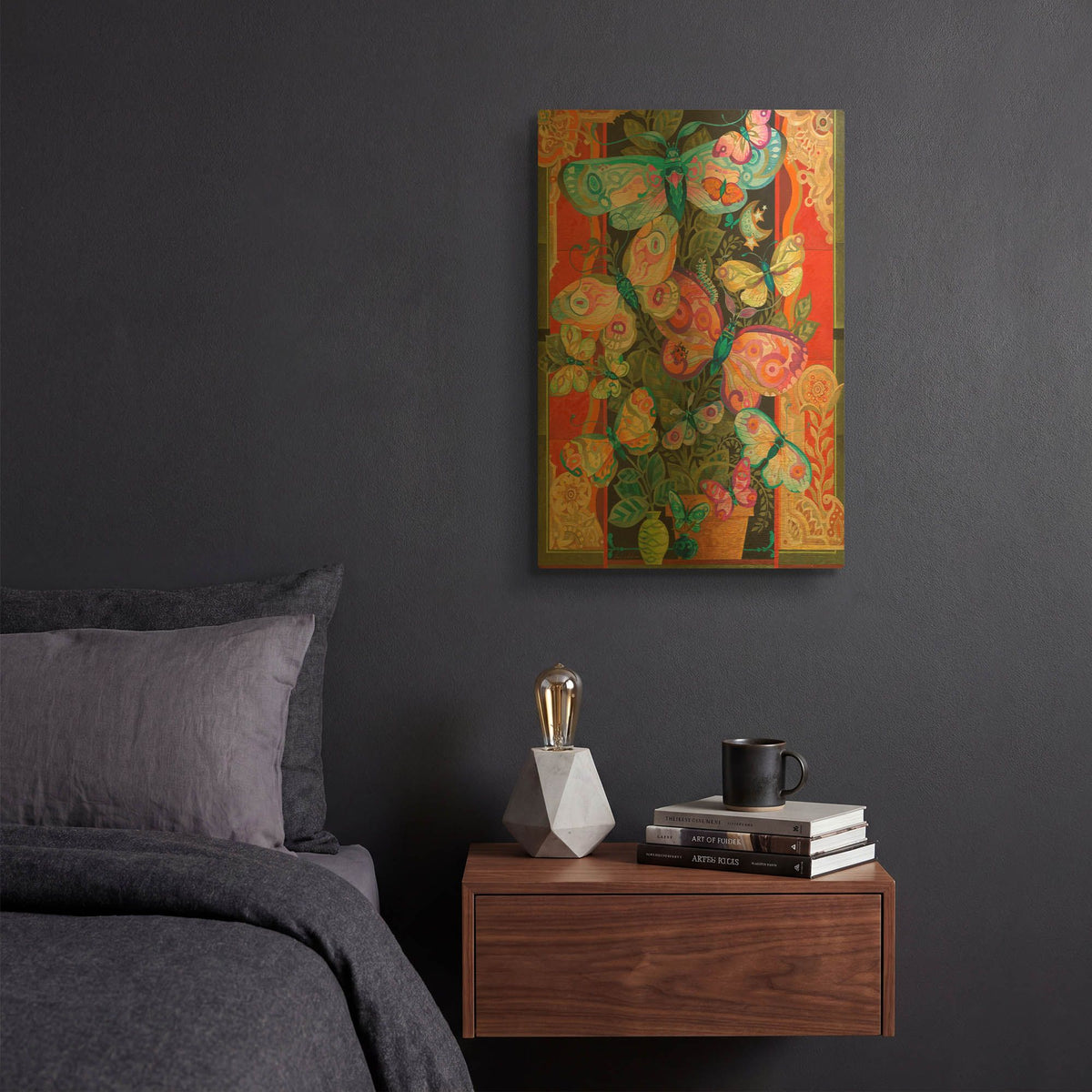 'Butterfly Bush' By David Galchutt Gold Metal Wall Art
