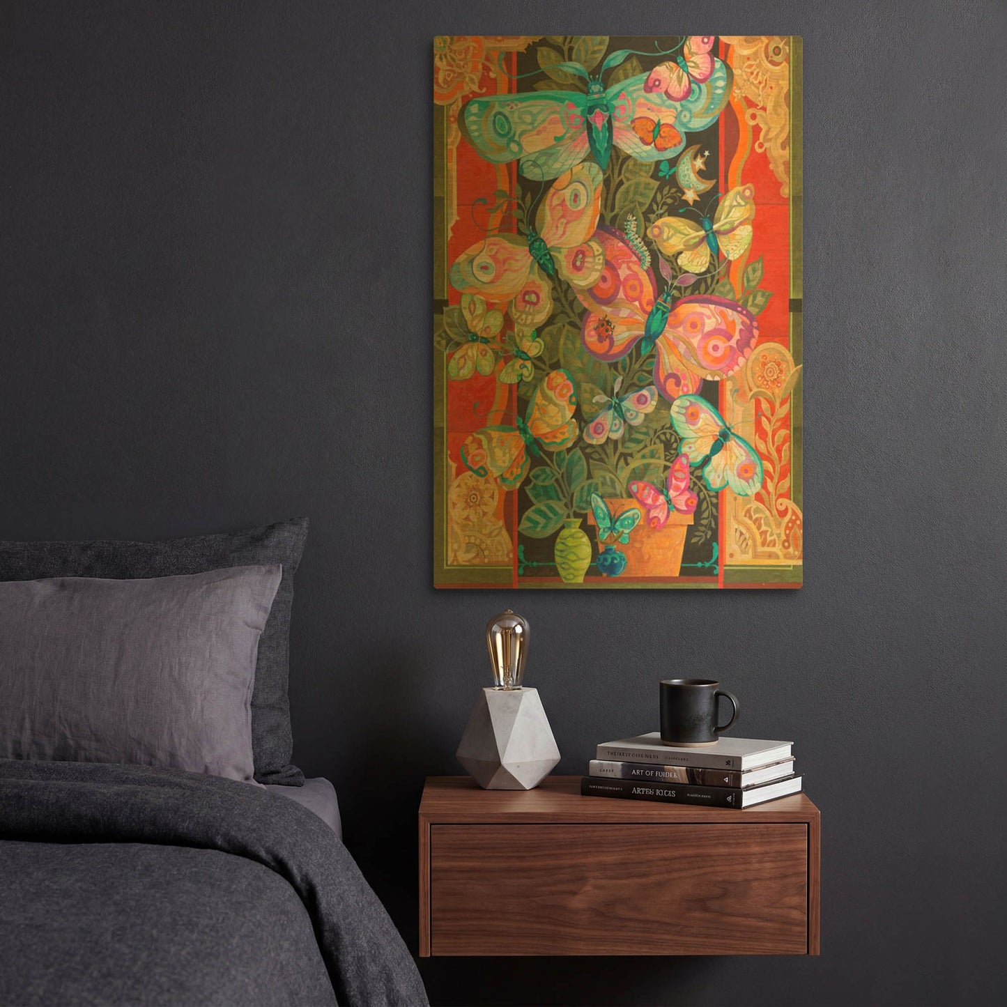 'Butterfly Bush' By David Galchutt Gold Metal Wall Art