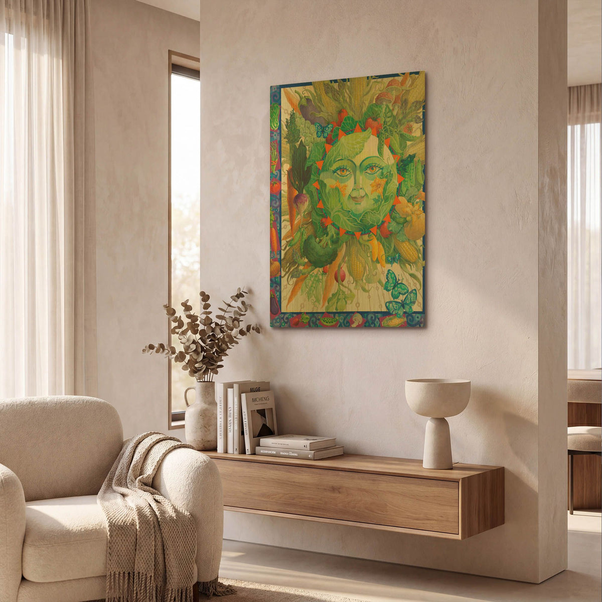 'Celestial Harvest' By David Galchutt Gold Metal Wall Art