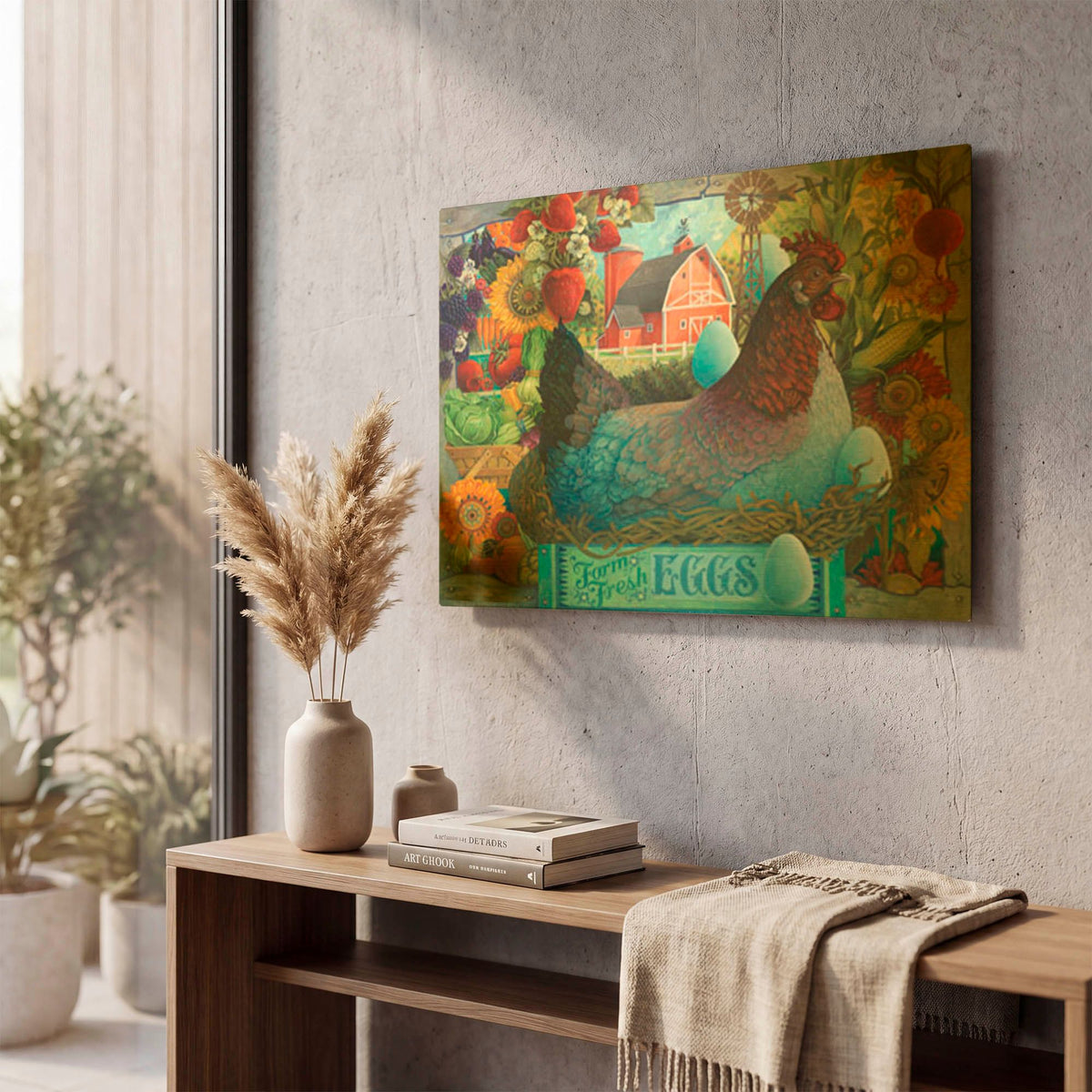 'Farm Fresh' By David Galchutt Gold Metal Wall Art