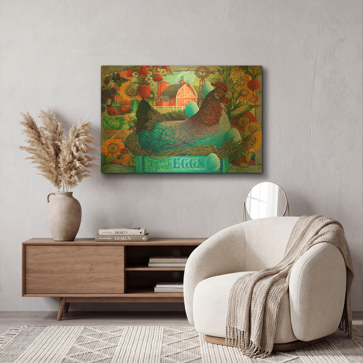 'Farm Fresh' By David Galchutt Gold Metal Wall Art