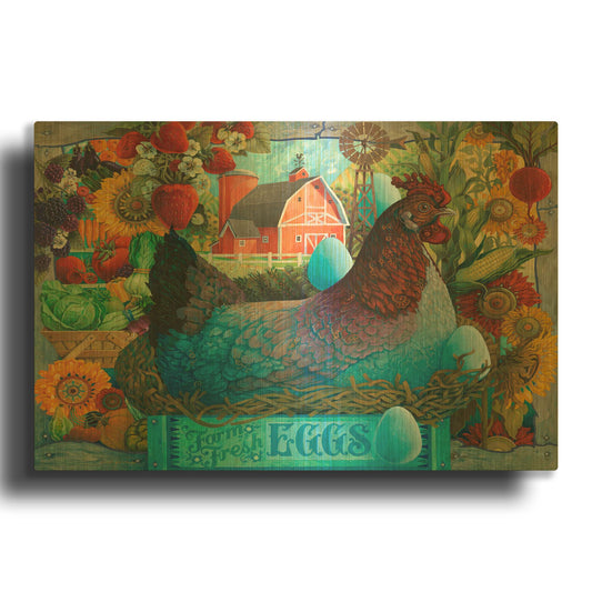 'Farm Fresh' By David Galchutt Gold Metal Wall Art