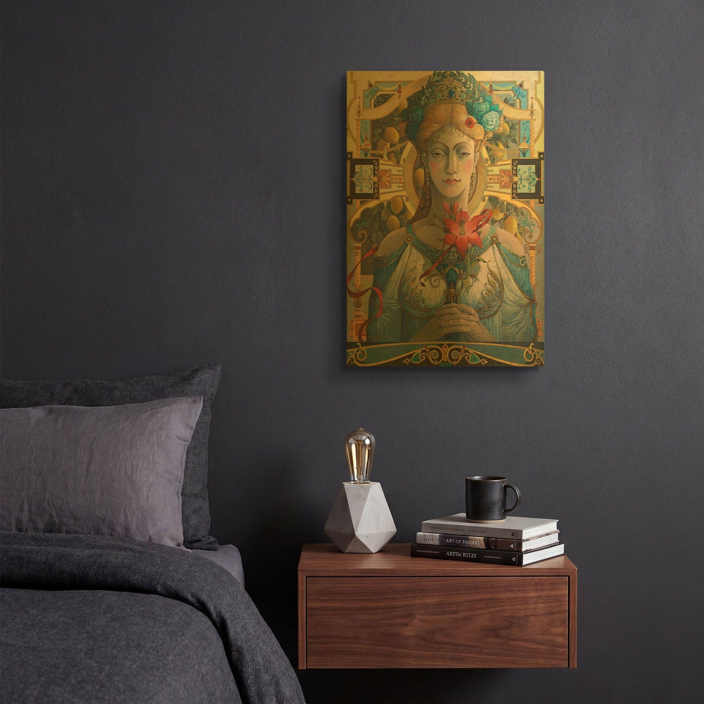 'In Ancient Rome' By David Galchutt Gold Metal Wall Art