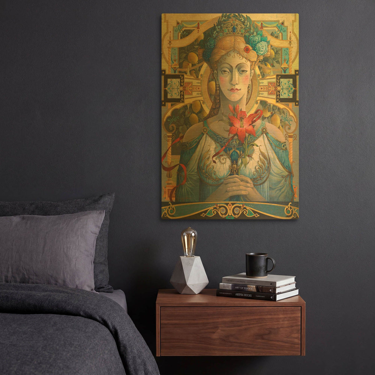 'In Ancient Rome' By David Galchutt Gold Metal Wall Art