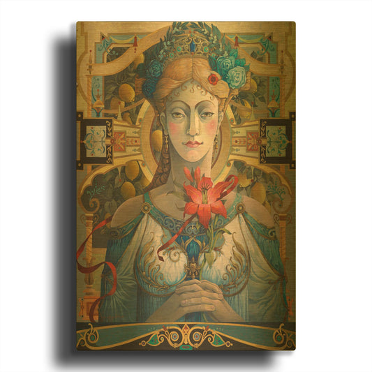 'In Ancient Rome' By David Galchutt Gold Metal Wall Art