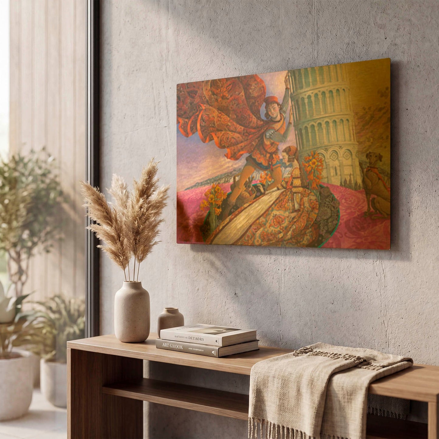 'Pisa' By David Galchutt Gold Metal Wall Art