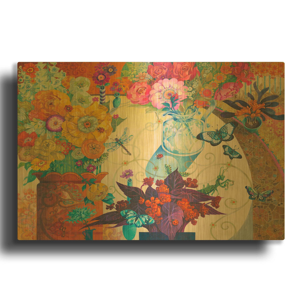 'Summer Afternoon' By David Galchutt Gold Metal Wall Art
