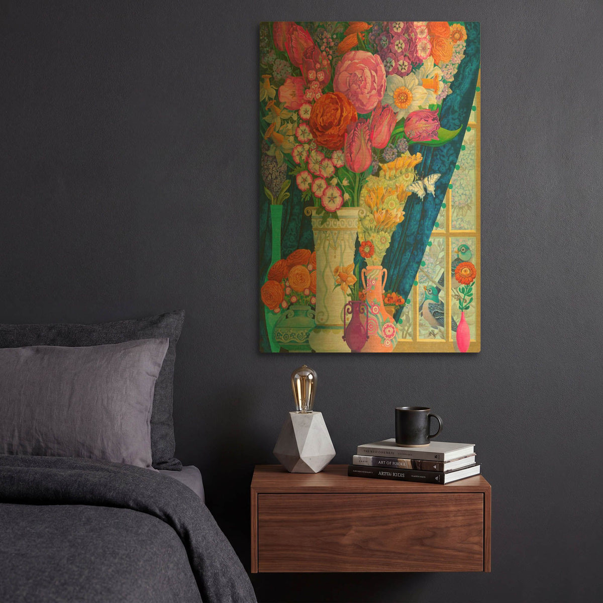 'The Florist' By David Galchutt Gold Metal Wall Art