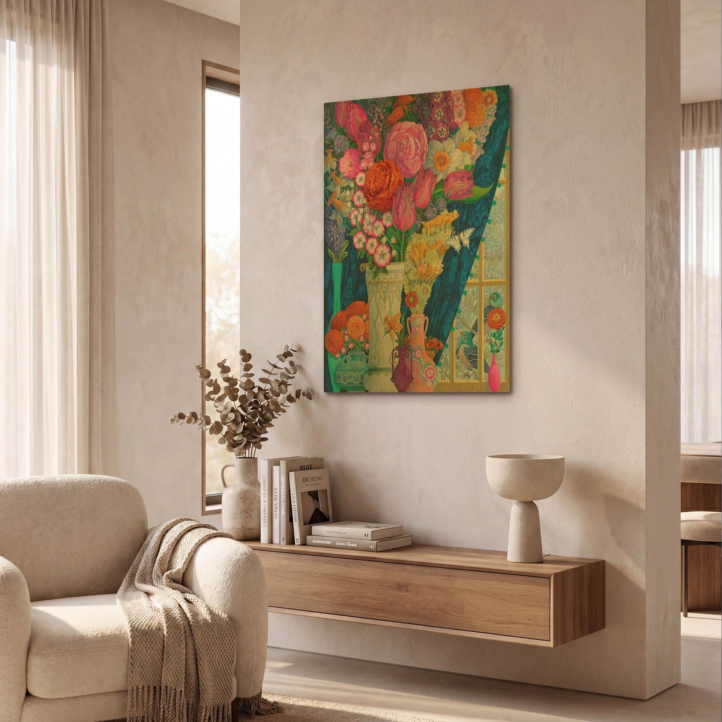 'The Florist' By David Galchutt Gold Metal Wall Art