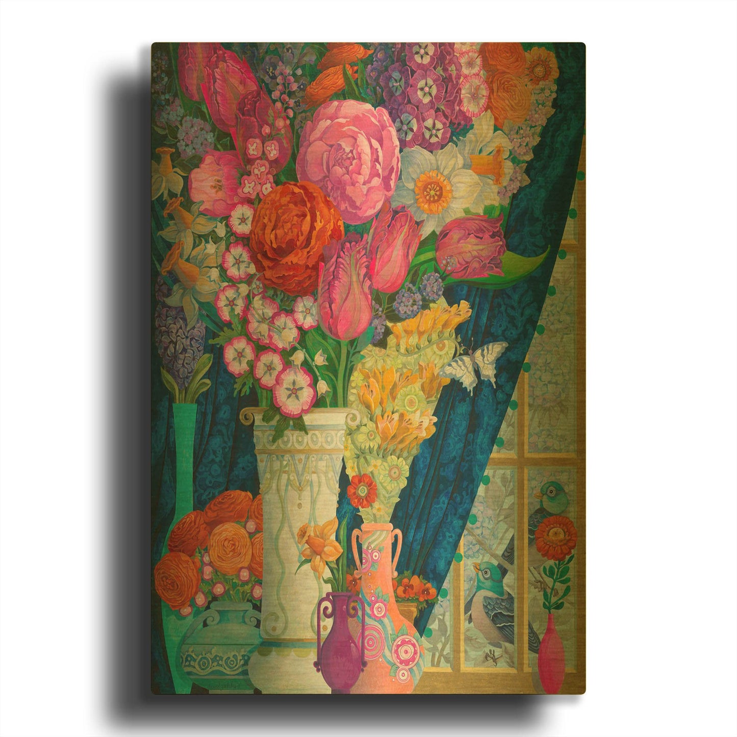 'The Florist' By David Galchutt Gold Metal Wall Art
