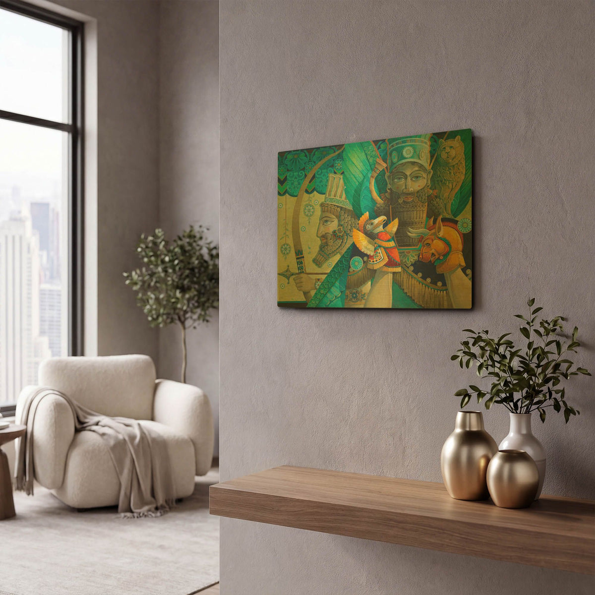 'The Puppet Master' By David Galchutt Gold Metal Wall Art