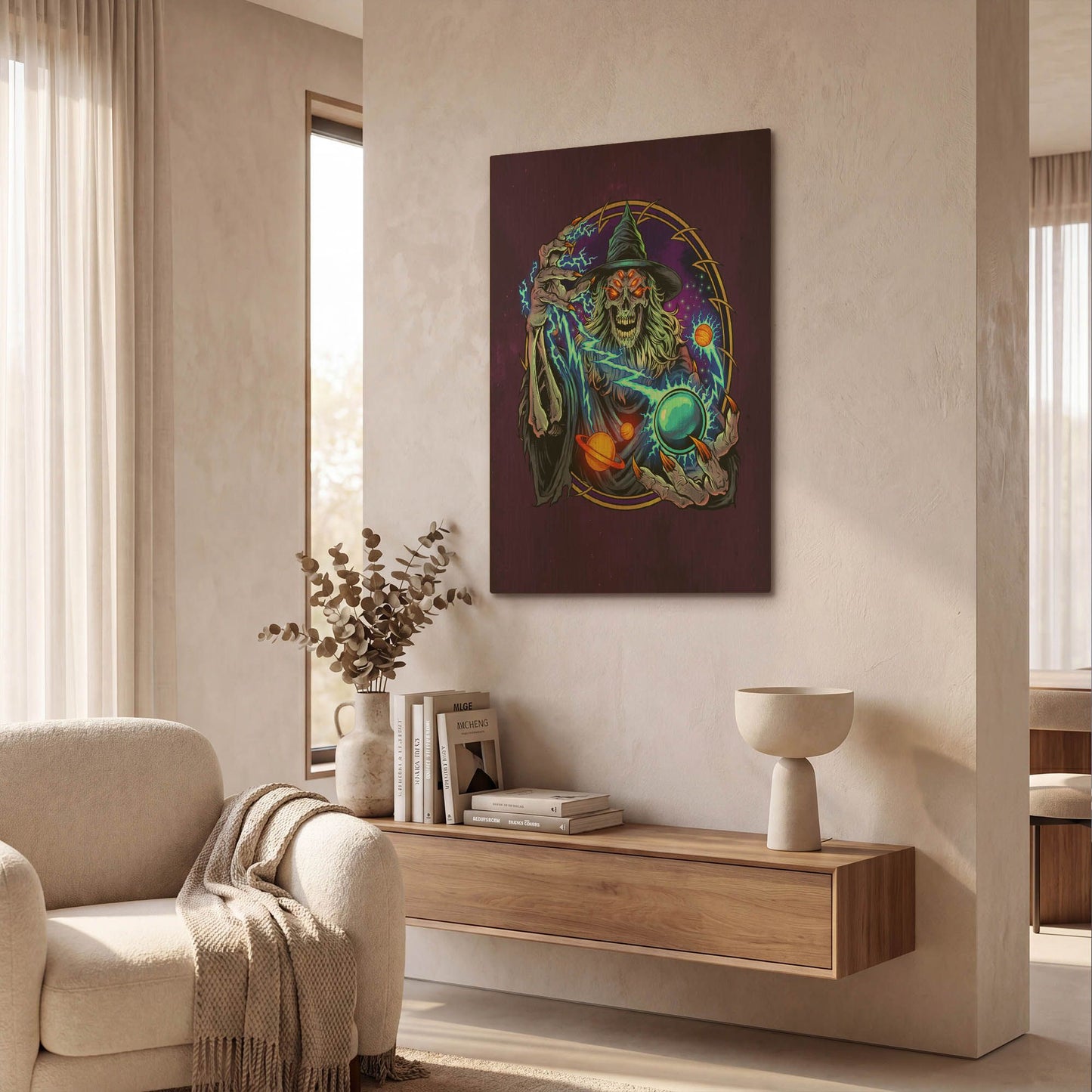 'Space Wizard' By Flyland Designs Gold Metal Wall Art