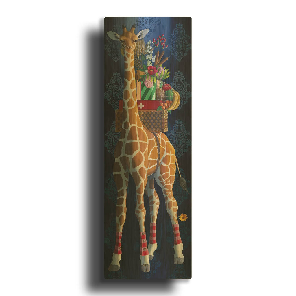 'Corrie Goes To Camp' By Heather Gauthier Art Gold Metal Wall Art