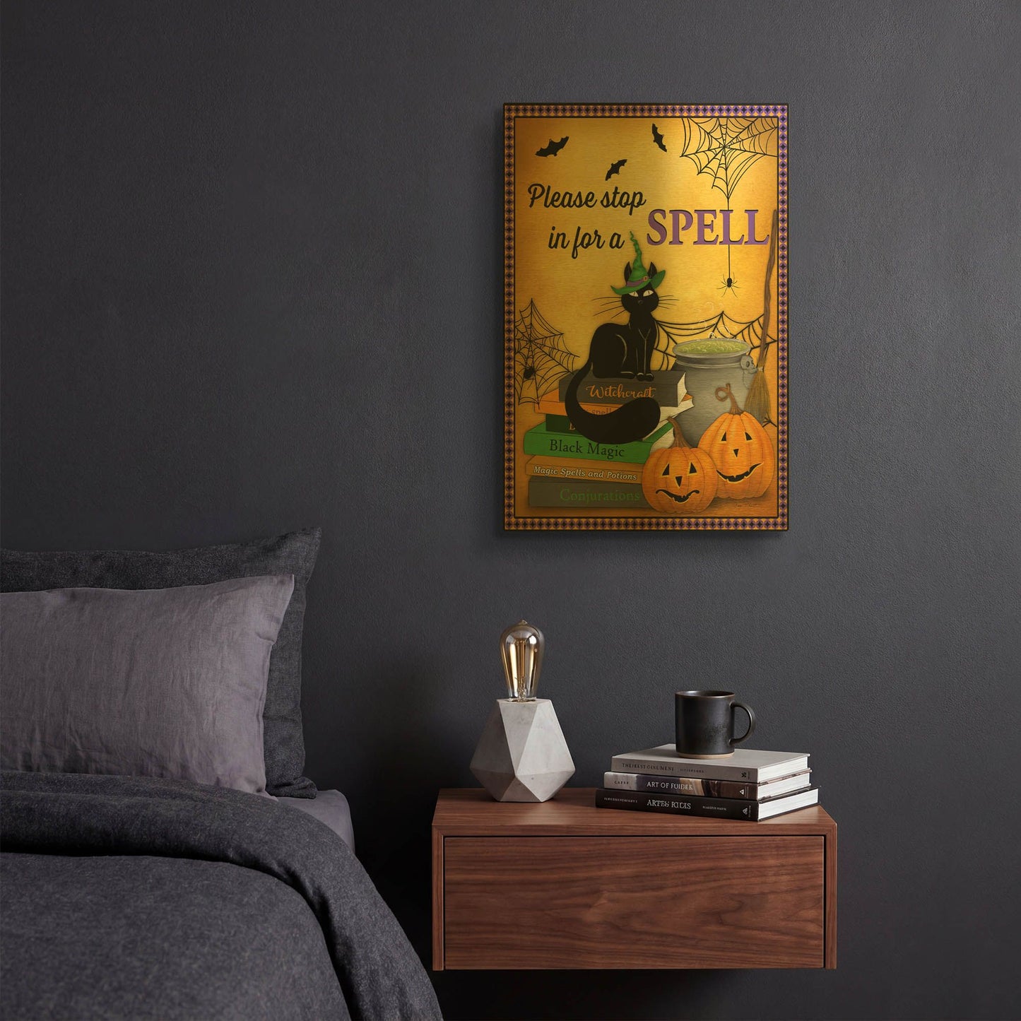 'A Spell' By Jean Plout Gold Metal Wall Art