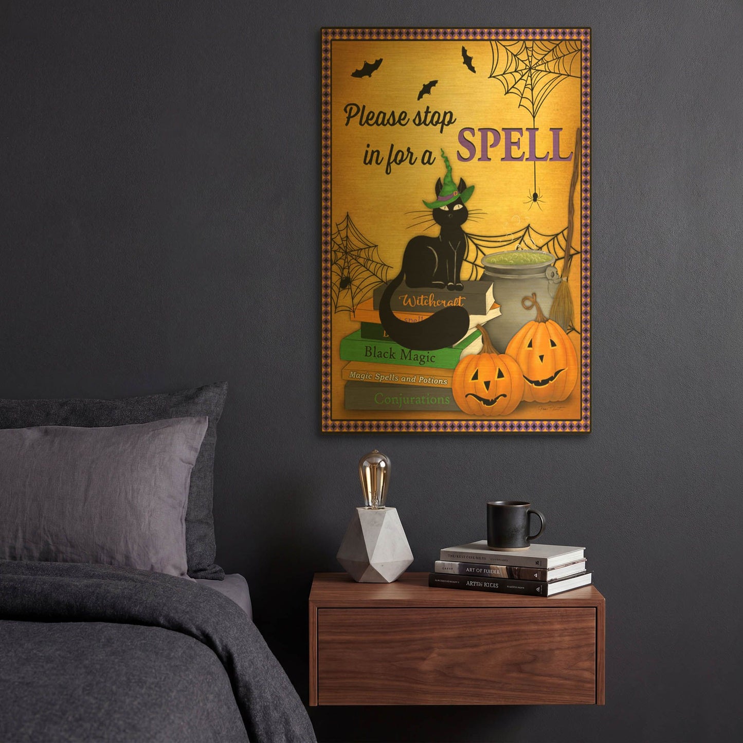 'A Spell' By Jean Plout Gold Metal Wall Art