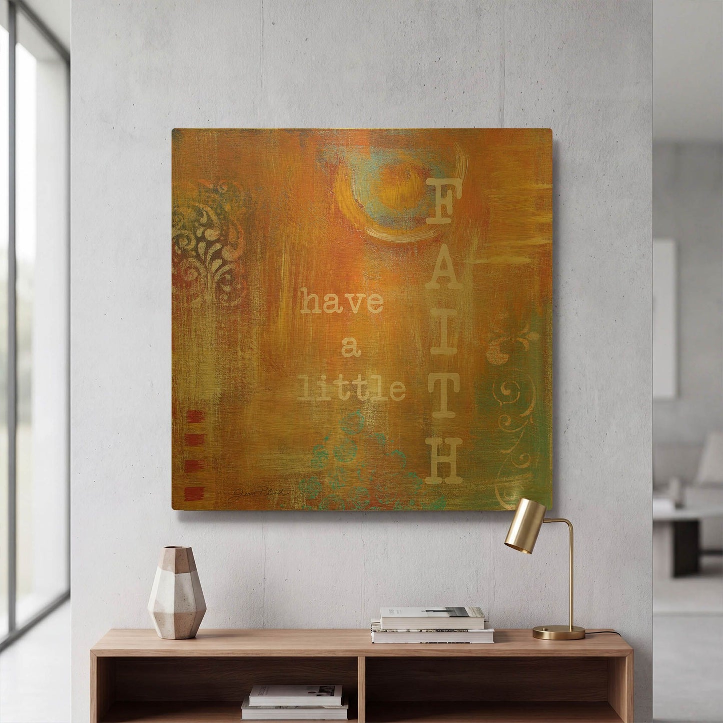 'Abstract Inspirations A' By Jean Plout Gold Metal Wall Art