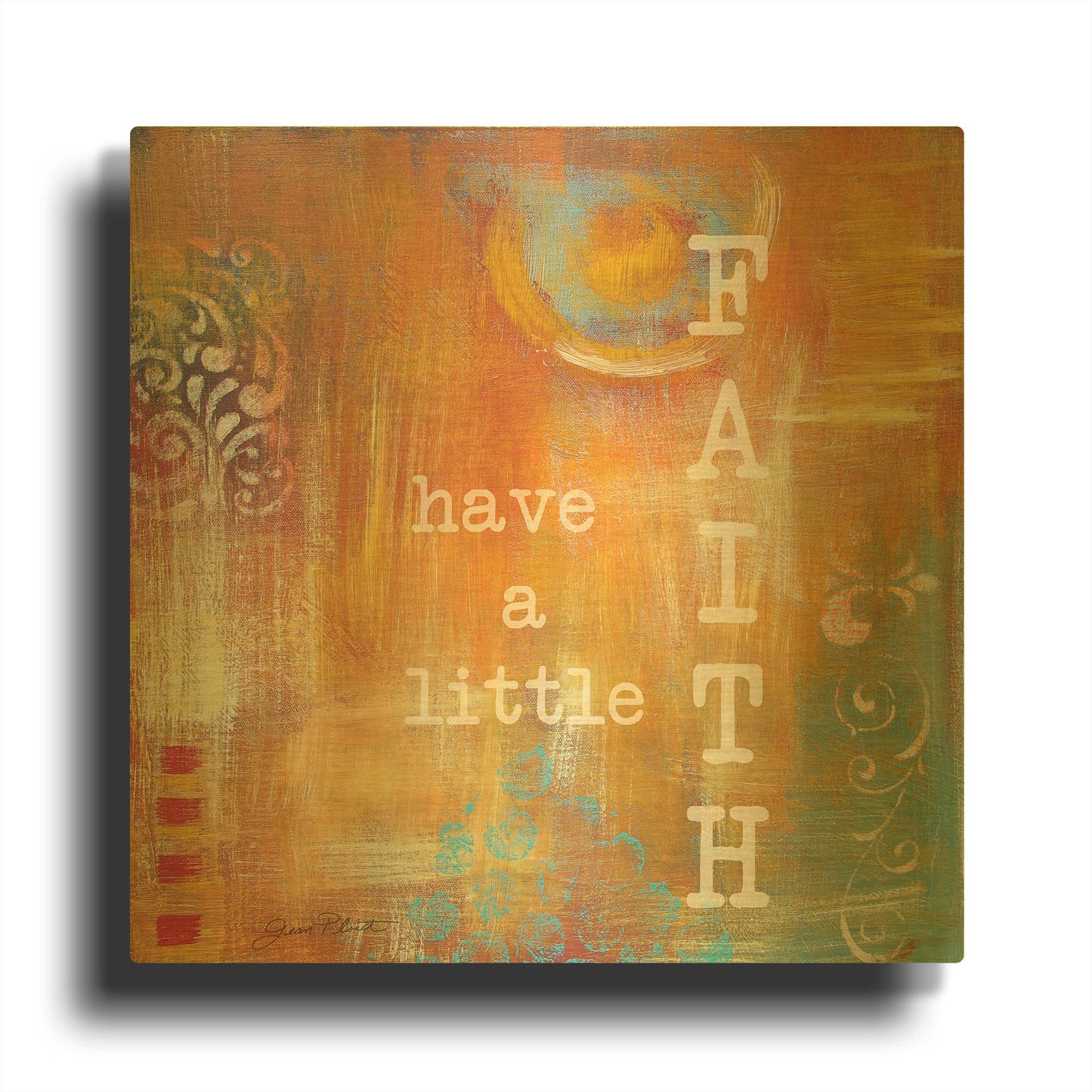 'Abstract Inspirations A' By Jean Plout Gold Metal Wall Art