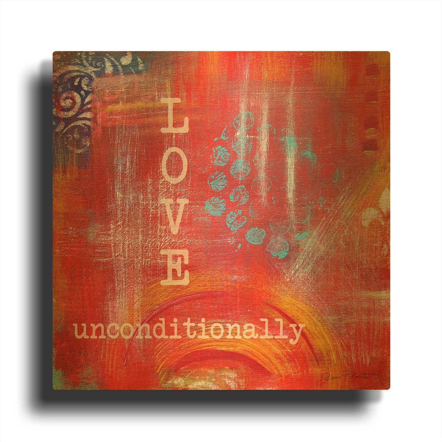 'Abstract Inspirations C' By Jean Plout Gold Metal Wall Art