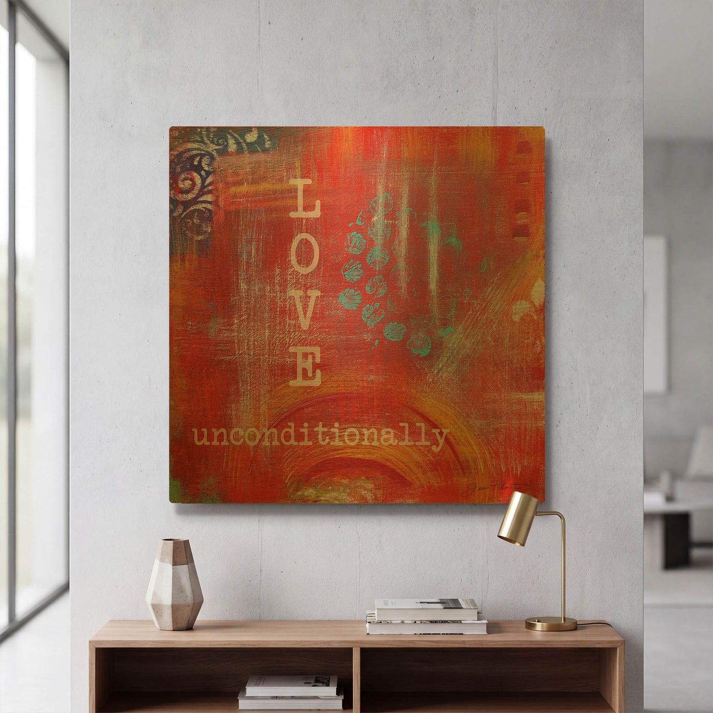 'Abstract Inspirations C' By Jean Plout Gold Metal Wall Art