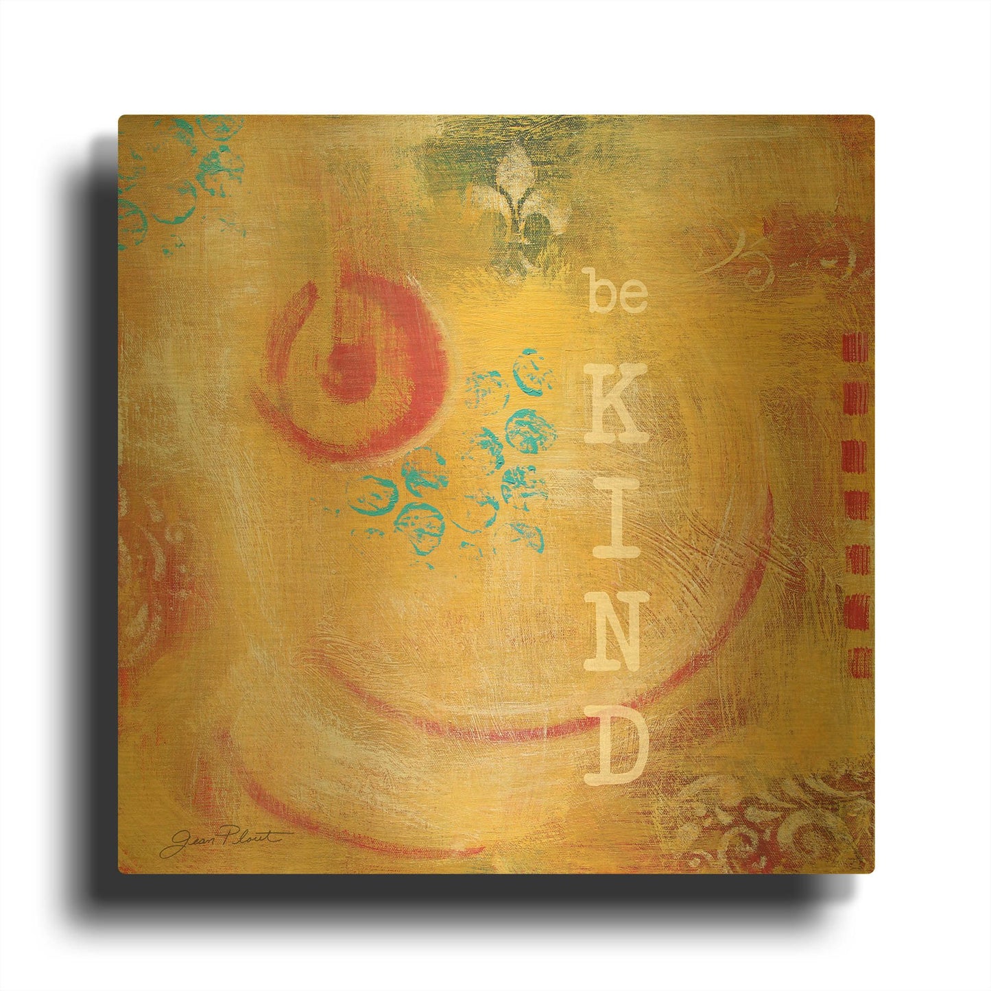 'Abstract Inspirations D' By Jean Plout Gold Metal Wall Art