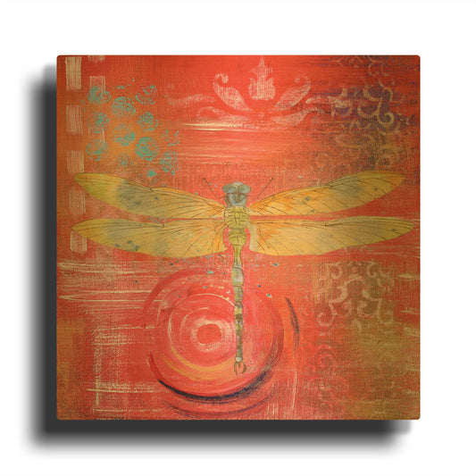 'Abstract Inspirations F' By Jean Plout Gold Metal Wall Art