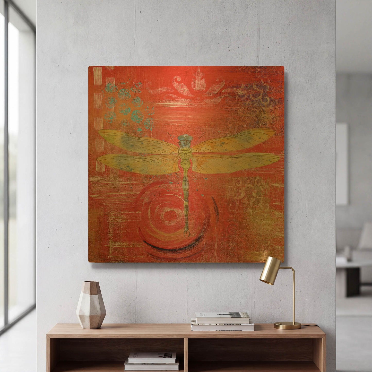 'Abstract Inspirations F' By Jean Plout Gold Metal Wall Art