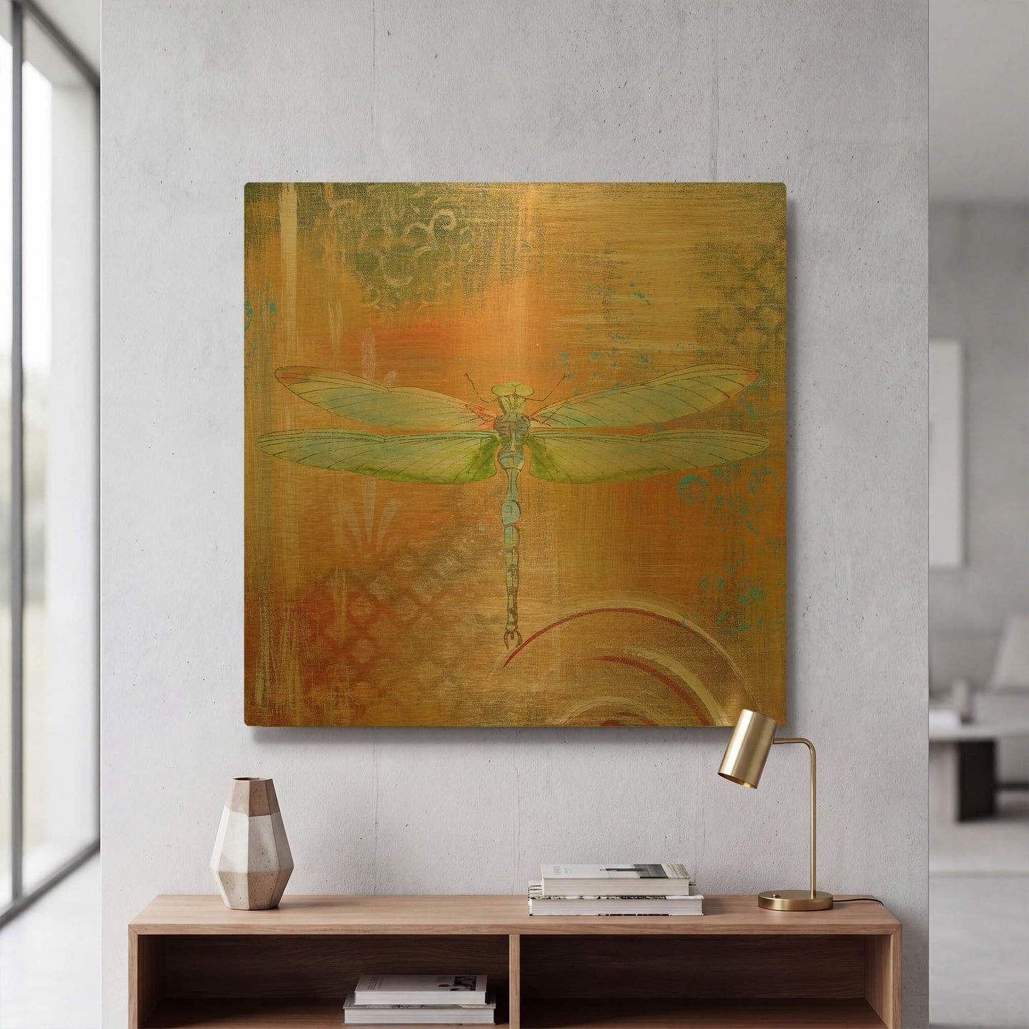 'Abstract Inspirations G' By Jean Plout Gold Metal Wall Art