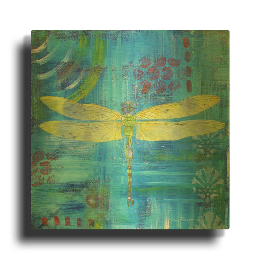 'Abstract Inspirations H' By Jean Plout Gold Metal Wall Art