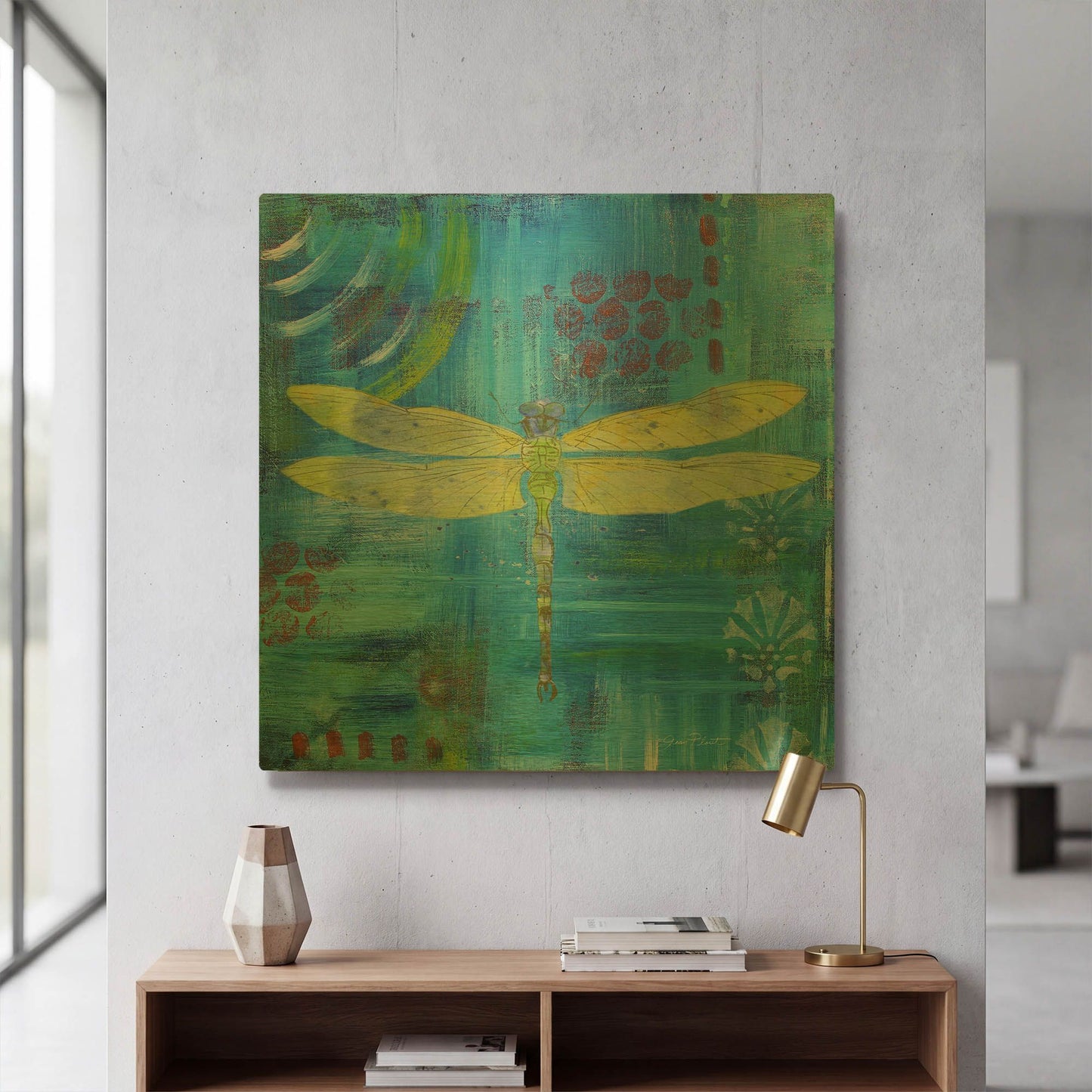 'Abstract Inspirations H' By Jean Plout Gold Metal Wall Art