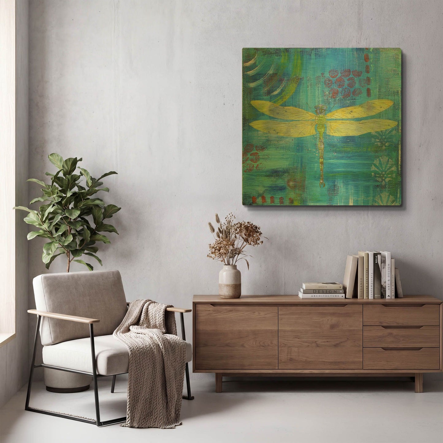 'Abstract Inspirations H' By Jean Plout Gold Metal Wall Art
