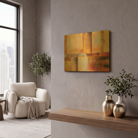 'Abstract Surrender' By Jean Plout Gold Metal Wall Art