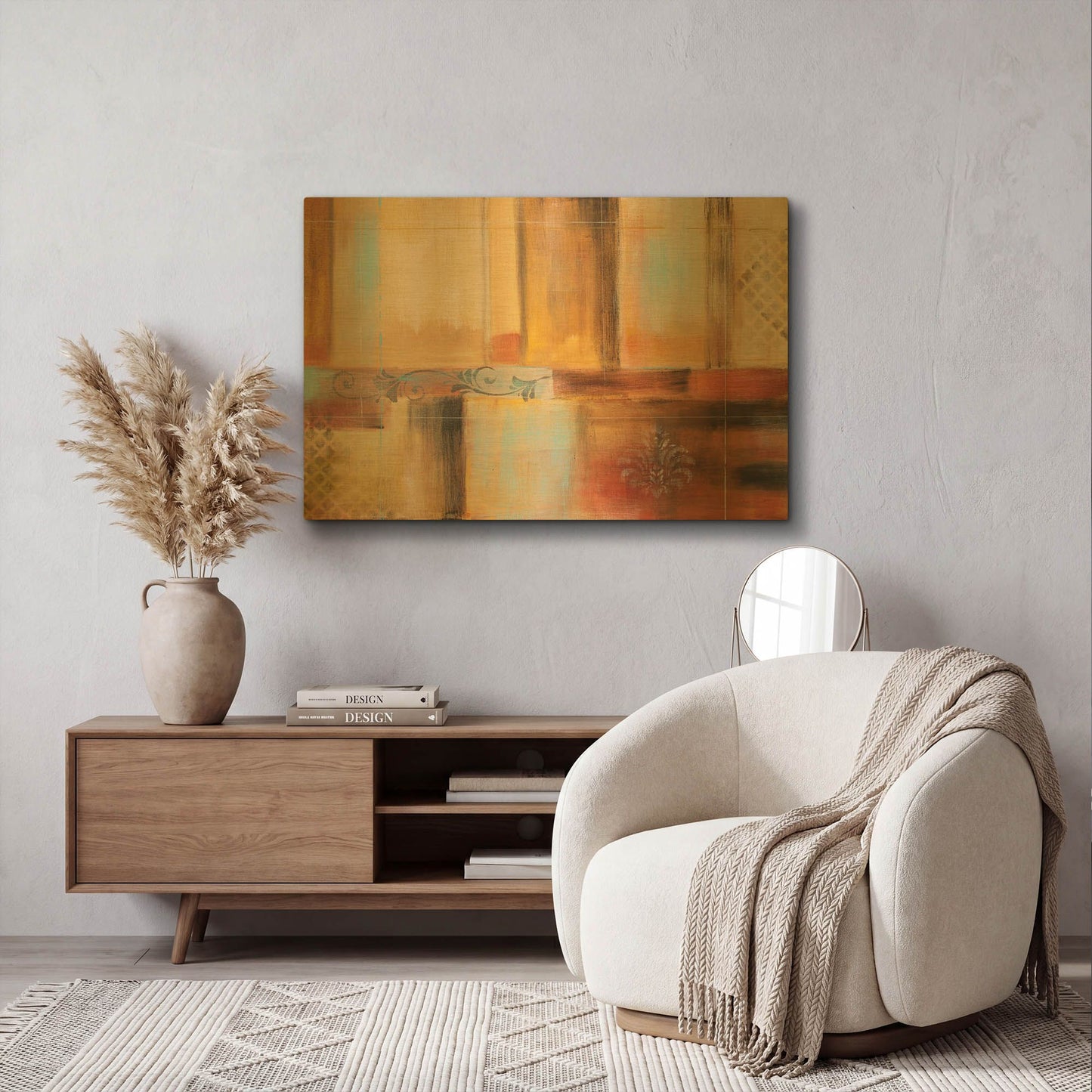'Abstract Surrender' By Jean Plout Gold Metal Wall Art