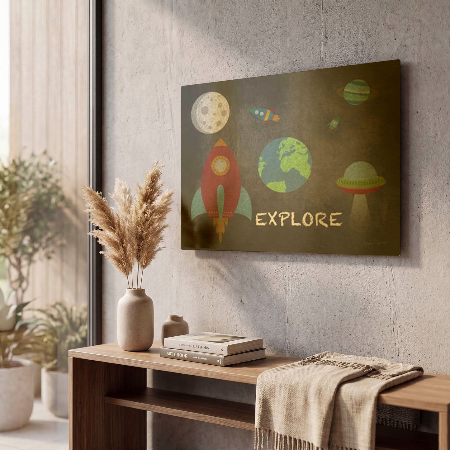 'Adventure Fun F' By Jean Plout Gold Metal Wall Art