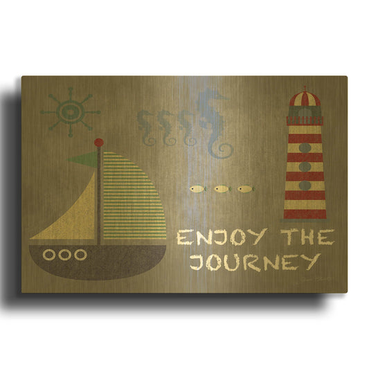 'Adventure Fun H' By Jean Plout Gold Metal Wall Art