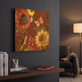 'Autumn Bouquet-E' By Jean Plout Gold Metal Wall Art