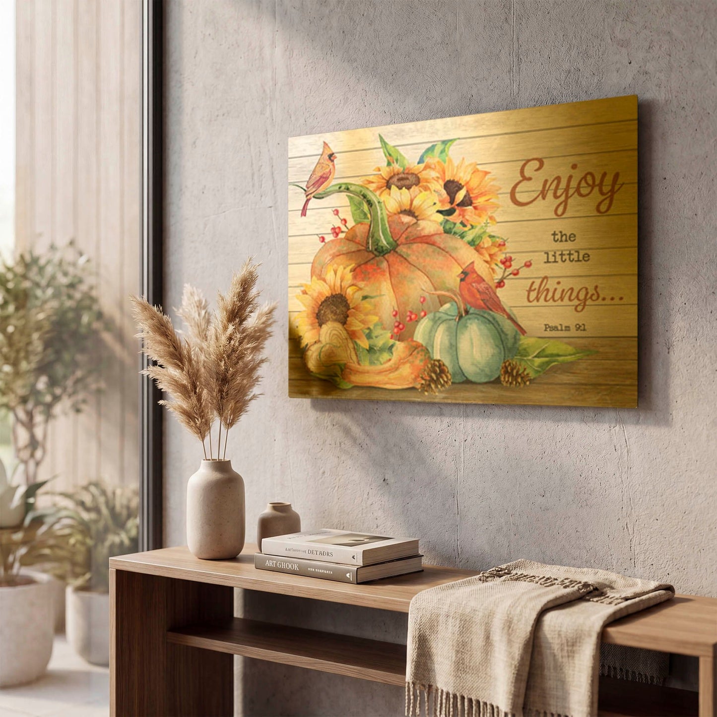 'Autumn Love A' By Jean Plout Gold Metal Wall Art