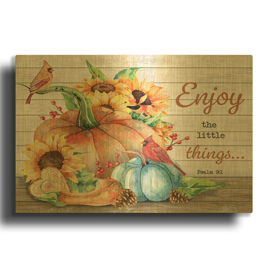 'Autumn Love A' By Jean Plout Gold Metal Wall Art