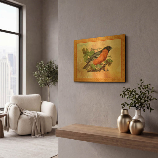 'Beautiful Birds-A' By Jean Plout Gold Metal Wall Art