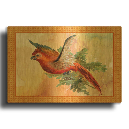 'Beautiful Birds-B' By Jean Plout Gold Metal Wall Art