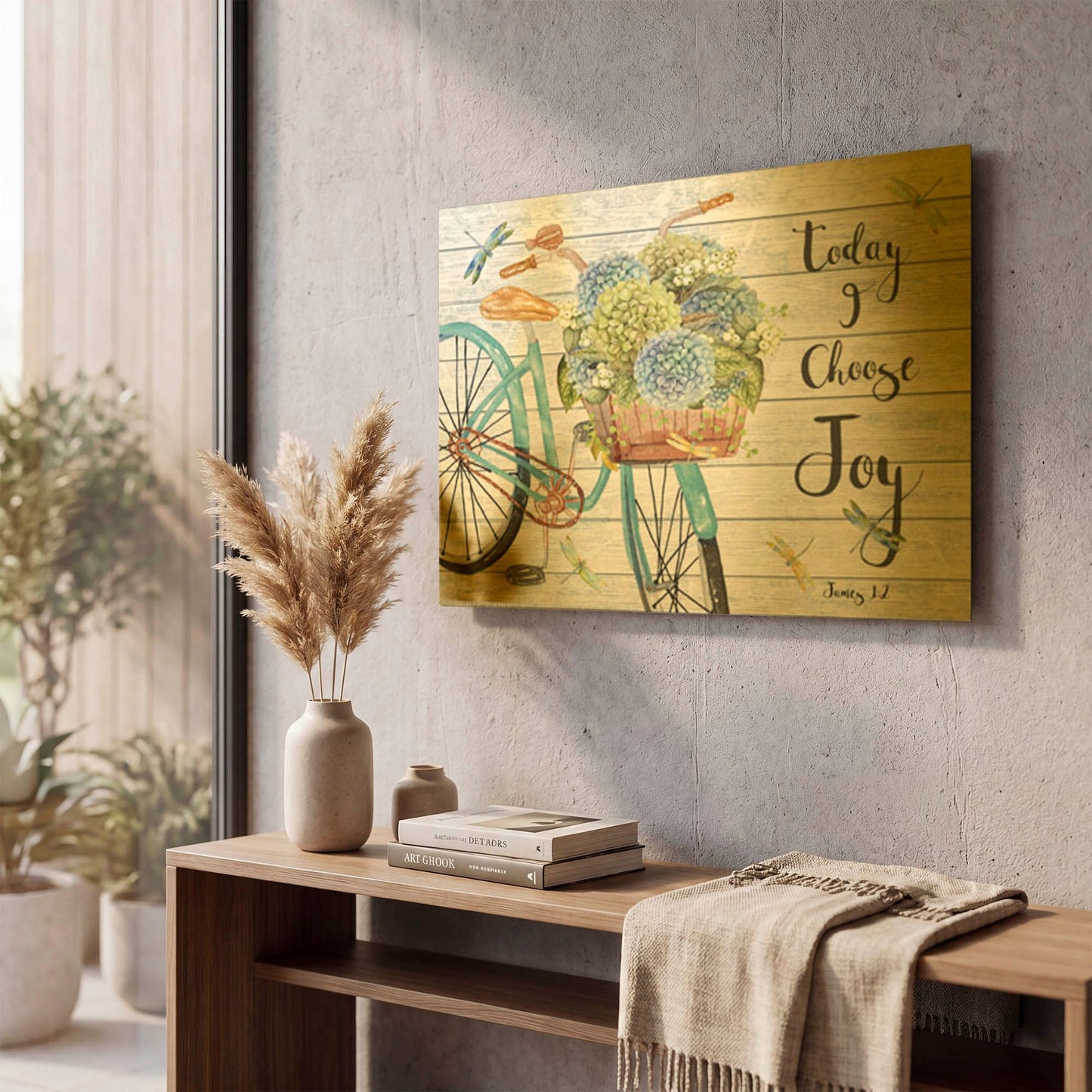 'Bicycle Inspirations B' By Jean Plout Gold Metal Wall Art