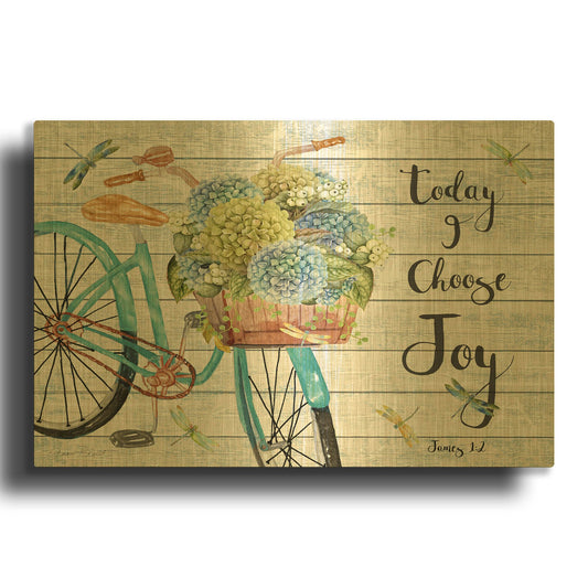 'Bicycle Inspirations B' By Jean Plout Gold Metal Wall Art