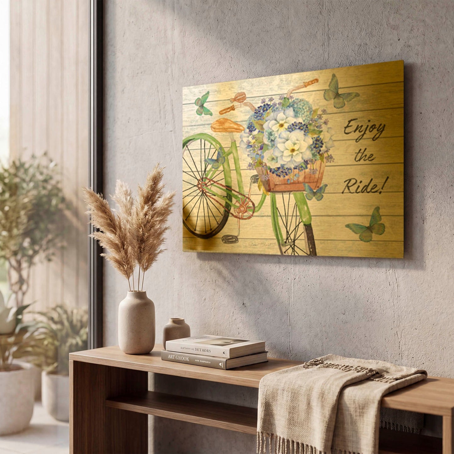 'Bicycle Inspirations C' By Jean Plout Gold Metal Wall Art