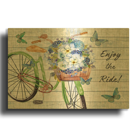'Bicycle Inspirations C' By Jean Plout Gold Metal Wall Art