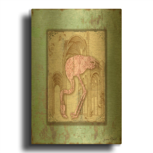 'Bird Silhouette 12b2' By Jean Plout Gold Metal Wall Art