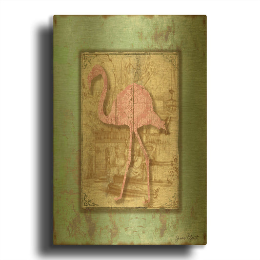 'Bird Silhouette 12b3' By Jean Plout Gold Metal Wall Art