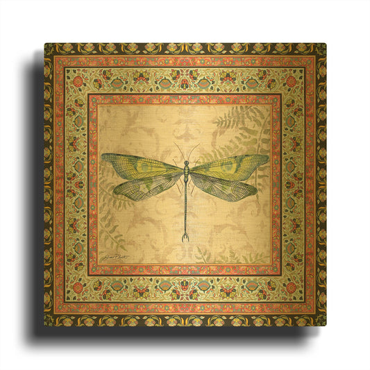 'Bohemian Dragonfly B' By Jean Plout Gold Metal Wall Art