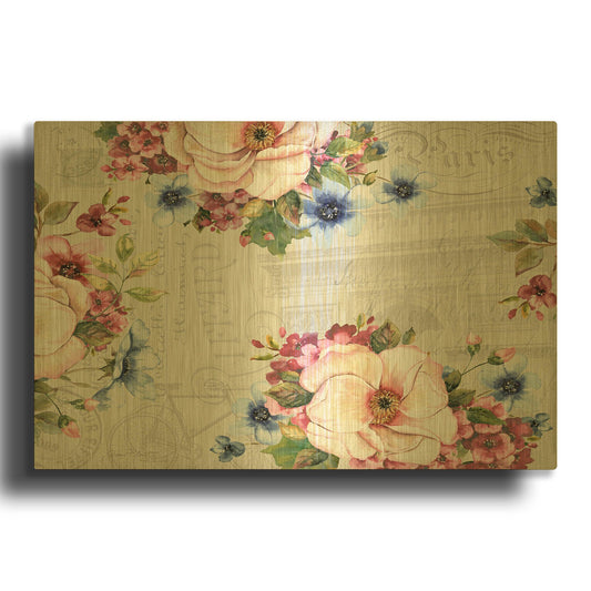 'Bouquet Francais H' By Jean Plout Gold Metal Wall Art