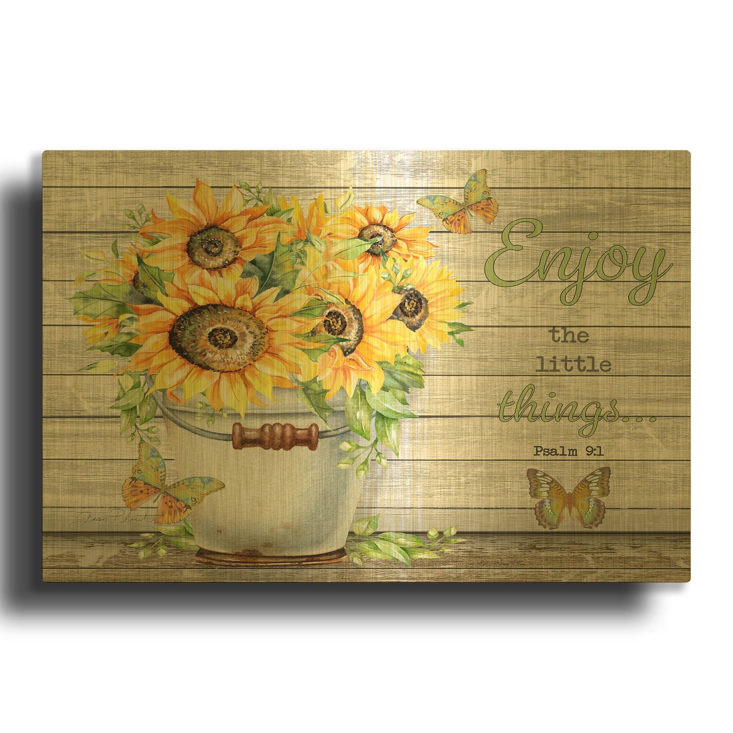 'Bouquets Of Inspiration G' By Jean Plout Gold Metal Wall Art
